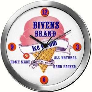  BIVENS 14 Inch Ice Cream Metal Clock Quartz Movement 