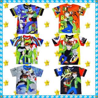 BEN 10 ALIEN FORCE T shirt age 4 10 years toys Boys Top Kids Party 