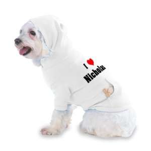  I Love/Heart Nicholas Hooded T Shirt for Dog or Cat X 