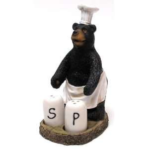  Black Bear Chef Salt & Pepper Shaker Set 