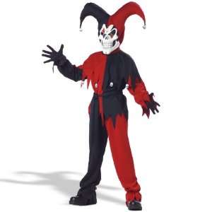   Costumes Devious Jester Child Costume / Black/Red   Size Medium