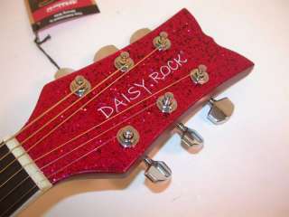 DAISY ROCK Pixie Acoustic/Elec Pink Sparkle Guitar  