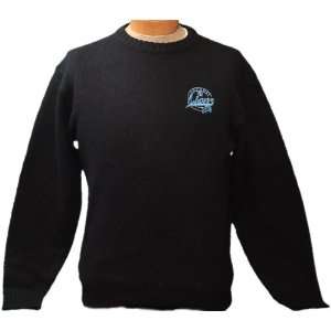   Black NFL Detroit Lions 100% Wool Crew neck Sweater