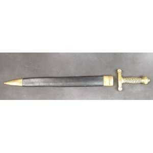   18th Century Style Short Sword Brass Mounted Scabbard 