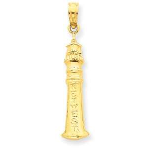 14k Gold Key West Lighthouse Pendant Jewelry