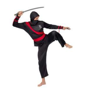  SmiffyS Ninja Warrior Costume (Large, Black And Red 