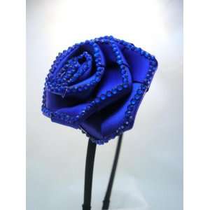  Blue Crystal Rose Headband 