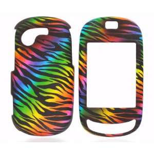  Black Rainbow Zebra Rubber Texture Samsung T669 Gravity 