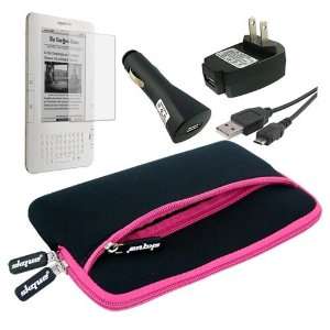  Skque Hot Pink Glove Sleeve Bag + 6 Screen Protector 