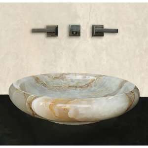   Vessel Sink by Terra Acqua   Cresta in White Onyx