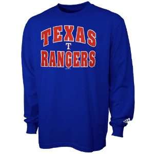 Adidas Texas Rangers Royal Blue Rally Long Sleeve T shirt  