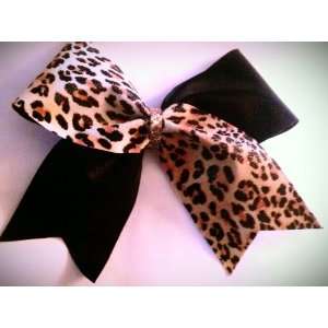 Leopard Metallic and Black Metallic with Gold Glitter Center   3 Inch 