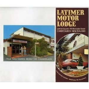  Latimer Motor Lodge Brochure & Postcard Christchurch NZ 