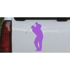 Purple 3in X 5in    Golf Swing Sports Car Window Wall Laptop Decal 