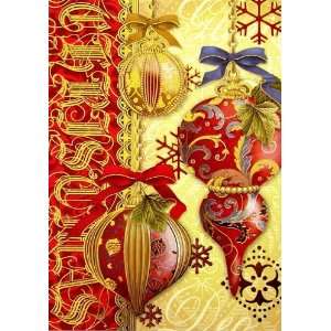 Punch Studio Christmas Greeting Cards Victorian Gold Embellished 