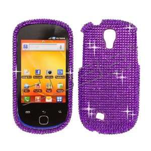   Phone Purple Full Crystals Diamonds Bling Protective Case Cover (Free