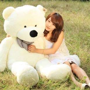 HOT 63 Giant Big plush teddy bear White 160CM Birthday gift  