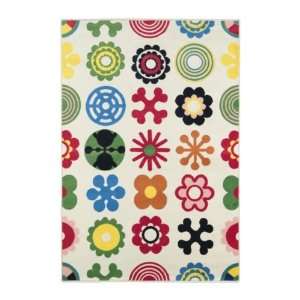 Ikea Lusy Blom Rug, Low Pile, White, Multicolor 