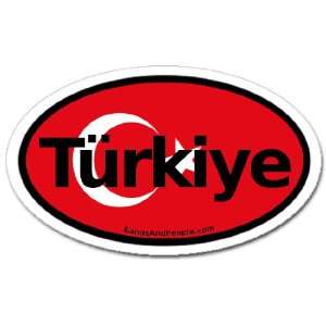  Türkiye Turkey in Turkish TR Flag Car Bumper Sticker 