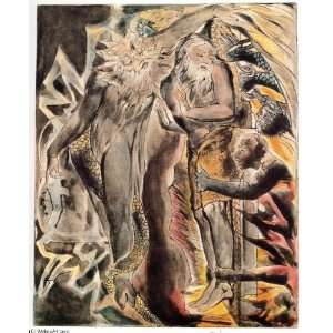   Oil Reproduction   William Blake   24 x 30 inches   Job´s evil dreams