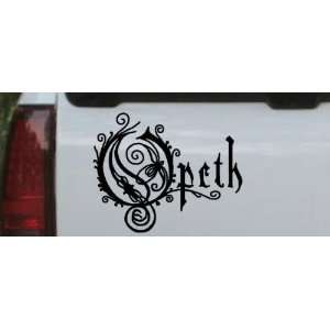 Opeth Band Logo Car Window Wall Laptop Decal Sticker    Black 24in X 