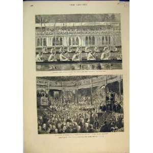   1882 Oxford Procession Boat Varsity Bridge Theatre