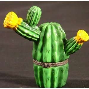  Desert Southwest Blooming Cactus Trinket Box phb