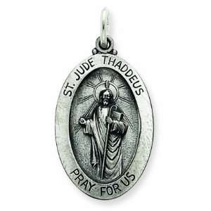  Sterling Silver Saint Jude Thaddeus Medal Jewelry