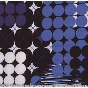  60 Wide Designer Jersey Knit Argyle Dots Blue Fabric By 