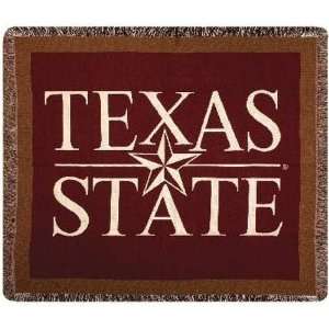   Texas State Bobcats 50 x 60 Tapestry Woven Throw Blanket Sports
