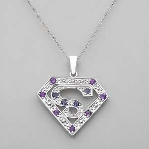  CleverSilvers 1.05.Ctw Amethyst Sterling Silver Necklace 