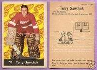1961 62 Parkhurst Terry Sawchuk Detroit Red Wings #31  