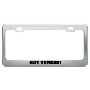  Got Terese? Girl Name Metal License Plate Frame Holder 