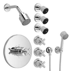IQ Complete Shower Kit 05 with Cross Handle Finish Polished Chrome