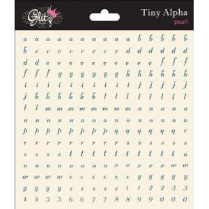  Teeny Alpha Stickers, Pearl