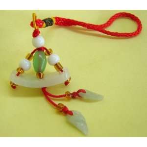 Charms ~ Feng Shui Jade Sailing Boat Charm (Can Help You Easily to Get 