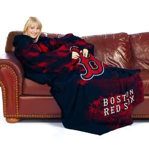  Boston Red Sox MLB Adult Smoke Comfy Throw Blanket with 