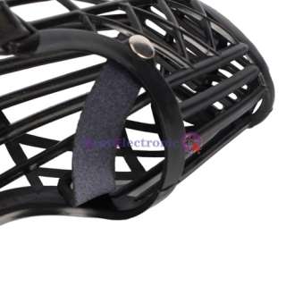 Leather Basket Cage Adjustable Pet Dog Muzzle Black Size 5  