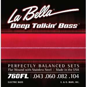 La Bella Electric Bass Guitar Deep Talkin Bass Light, .043   .104 