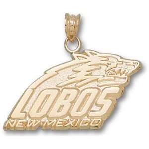   Mexico Lobos 10K Gold LOBOS Wolf Head Pendant