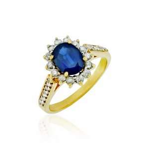    Sapphire & Diamond Ring in 14k Yellow Gold (TCW 1.95) Jewelry