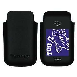  TCU Mascot Full on BlackBerry Leather Pocket Case  