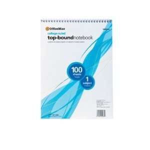  OfficeMax Poly 1 Subject Top Bound Notebook, 8 1/2 x 11 3 