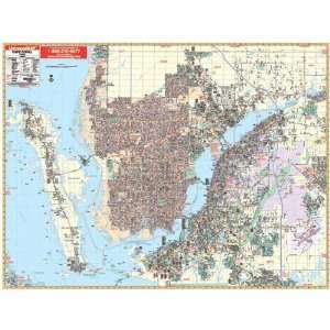  Universal Map 762556226 Cape Coral FL Wall Map Railed 