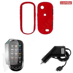  Samsung Sunburst A697 Combo Rubber Feel Red Protective 