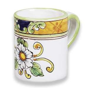 Handmade Lunetta Flower Mug From Italy 