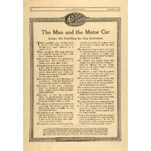 1917 Ad Cadillac Motor Car Co. Automobiles Detroit MI   Original Print 