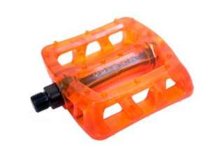 Odyssey Twisted P.C. Bicycle Pedals CLEAR Tangerine 9/16  