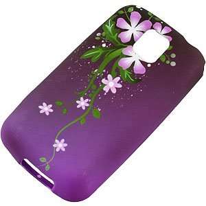  TPU Skin Cover for LG Optimus M MS690, Nightly Flowers 