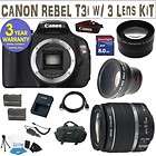 BRAND NEW CANON REBEL T3I w/ 3 LENS BASIC KIT